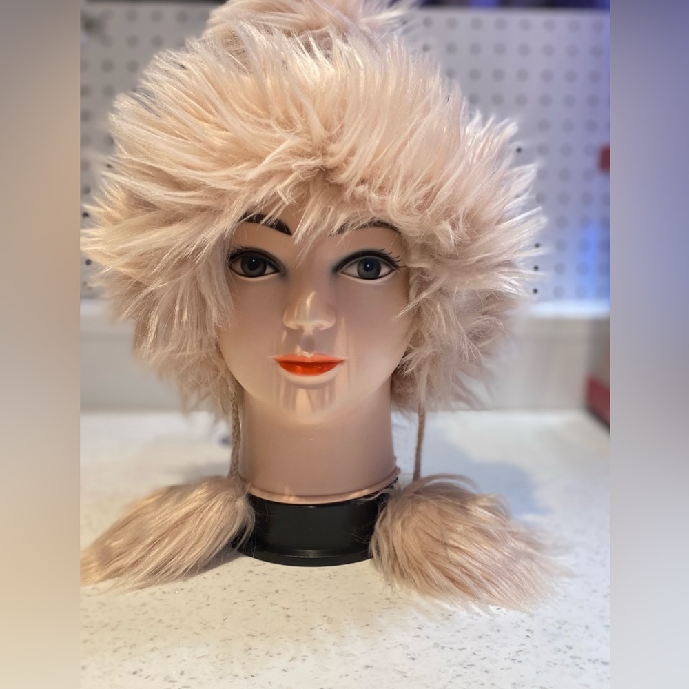 XQ High Quality Full Faux Fur Pom Hat